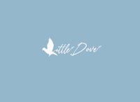 the little dove logo on a blue background
