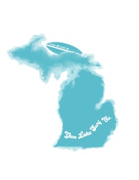 a map of michigan with the words, i love michigan
