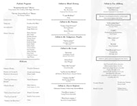 the program for a memorial service